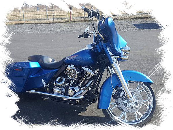 Custom, Blue, Motorcycle Build